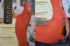 Fender Custom Shop MBS Michael Landau 1963 Stratocaster Relic Left-Handed!! -Fiesta Red over 3 Color Sunburst-_8