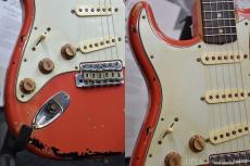 Fender Custom Shop MBS Michael Landau 1963 Stratocaster Relic Left-Handed!! -Fiesta Red over 3 Color Sunburst-_9