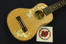Alulu 閉店SALE! Carp (鯉)Inlay Solid Curly Maple Concert Ukulele #5550