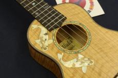 Alulu 閉店SALE! Carp (鯉)Inlay Solid Curly Maple Concert Ukulele #5550_4