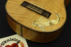 Alulu 閉店SALE! Carp (鯉)Inlay Solid Curly Maple Concert Ukulele #5550_9