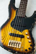 XOTiC XJ-1T 5st Heavy Aged 2-Tone Sunburst Black Filler Matching Head Gold Hardware 〔4.79kg〕〈#3670〉_2