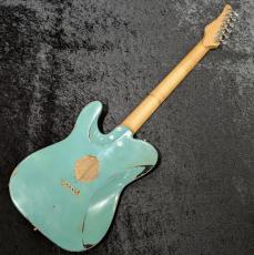 Shue Guitars New Classic T TM80 / Seaform Green Over Sunburst_8