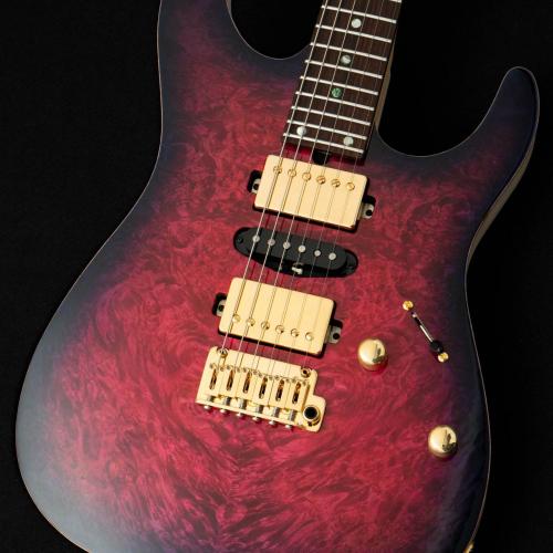 T's DST-Pro 24 5A Waterfall Burl Maple -Purple Burst / Steps White Matt Back-