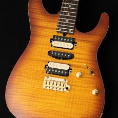 T's DST-Pro 24 5A Flame Maple -Vintage Honey Burst / Steps Black Matt Back-
