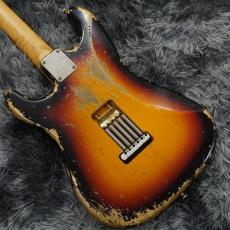 XOTiC XSC-2 3-Tone Burst Heavy Aged w/Roasted Flame Maple Neck【圧巻のヘヴィエイジド!】_8