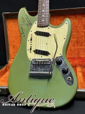 Fender Mustang 1965Neck&1968Body Compo. /Slab-BZF /Blue Signed by Char w/OHC "Owned & Played by Char"_2