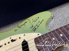 Fender Mustang 1965Neck&1968Body Compo. /Slab-BZF /Blue Signed by Char w/OHC "Owned & Played by Char"_7