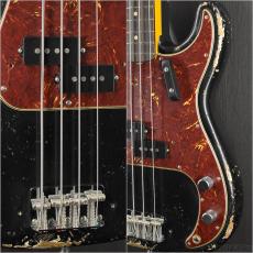 Fender Custom Shop MBS 1962 Precision Bass Heavy Relic/Closet Classic Hardware -Black over Candy Apple Red- _8