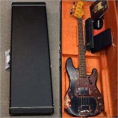 Fender Custom Shop MBS 1962 Precision Bass Heavy Relic/Closet Classic Hardware -Black over Candy Apple Red- _10