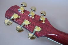 Morris TC-16 SPK / See-through pink・Englmann Spruce and Flame Sycamore Top・Solid African Mahogany Side and Back・Ebony Fingerboard and Bridge・Clear guard・With L.R.Baggs Element【With Original Hard Case】 2020年製_10