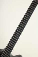 Victor Baker Guitars Model 35 Chambered Semi-hollow Ebony Tail Peace & Bridge Bass / Black smoke stain_4