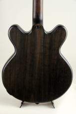 Victor Baker Guitars Model 35 Chambered Semi-hollow Ebony Tail Peace & Bridge Bass / Black smoke stain_9