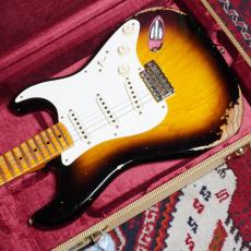 Fender Custom Shop 2024 Time Machine Series 1957 Stratocaster Heavy Relic Faded Aged 2-Color Sunburst_3
