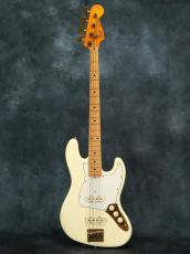 Fender 1982 Gold Jazz Bass Refinish Olympipc White_2