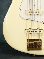 Fender 1982 Gold Jazz Bass Refinish Olympipc White_8