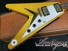 Gibson Custom Shop　Historic Collection 1958 Korina Flying V Reissue 2021 Natural /White Pickguard VOS "Dead Stock Mint"_4