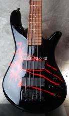 Spector LG5ALEXBKDP Legend 5 Alex Webster Solid Black Gloss with Drip Pattern_2