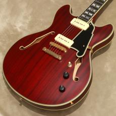 D'Angelico Deluxe Series Deluxe DC P-90, Satin Trans Wine