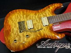 Marchione Guitars Custom Order Carve Top Amber /Selected Hi-End Grade Quilted Maple Top & Honduras Mahogany /Brazilian Rosewood FB w/Special Wound PU 3.19kg Near-Mint "One-Off Special Spec"_4