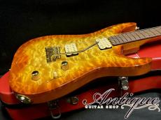 Marchione Guitars Custom Order Carve Top Amber /Selected Hi-End Grade Quilted Maple Top & Honduras Mahogany /Brazilian Rosewood FB w/Special Wound PU 3.19kg Near-Mint "One-Off Special Spec"_6