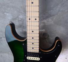 Suhr Standard Zebra PU / Half Matching HEAD /Lime Green Burst_8