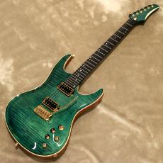 Valenti Guitars Nebula Carved, Cobalt Green_2