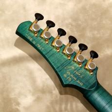 Valenti Guitars Nebula Carved, Cobalt Green_5