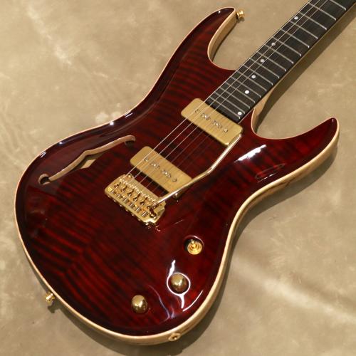 Valenti Guitars Nebula Carved Semihollow, Blood Red