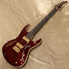 Valenti Guitars Nebula Carved Semihollow, Blood Red_2