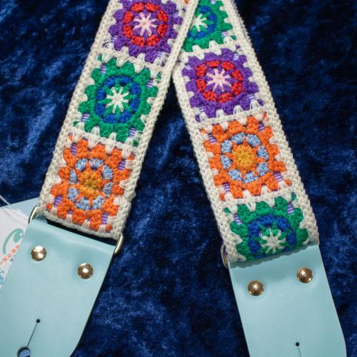 tsundrum_chan かぎ編みギターストラップ ダーク