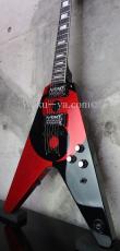 DEAN USA Custom Shop Michael Schenker Flying V Yin Yang / Black & Red Sparkle_9