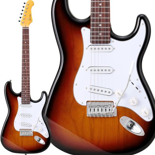 HISTORY HST-Performance 3Tone Sunburst ハムバッカー切替可能 アルダーボディ エレキギター ストラトタイプ3年保