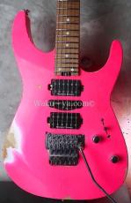 Jackson USA Custom Shop " Master Built" Dinky HSH Relic / Neon Pink