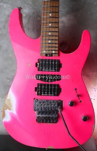 Jackson USA Custom Shop " Master Built" Dinky HSH Relic / Neon Pink