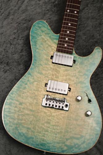 Sugi Custom Order DS496C 5A Quilt Maple/HM/Ash Aqua Green Burst #S250105 【ココボロ指板】【現地選定材】