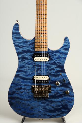 Suhr Custom Standard Quilt Maple Top Black Limba Back / Trans Blue 2024