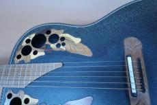 Ovation uper Adamas 1687-5 (Black) /　Non Cutaway・Carbon Graphite Top・Lyrachord Side and Back・Deep Bowl・Adamas Double Epaulet Leaf Hole・Walnut Neck and Bridge・Preamp OP-24 【With Original Hard Case】  1994年製_11