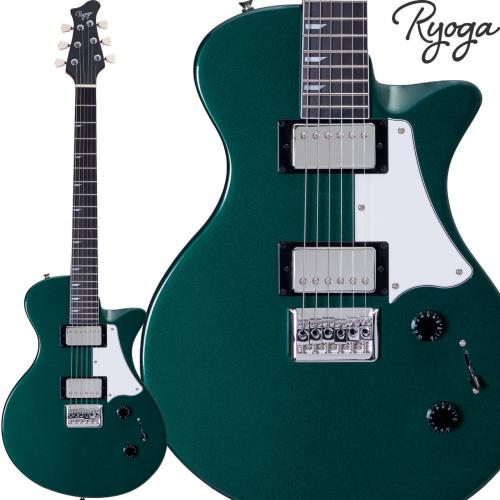 RYOGA HORNET Deep Forest Green エレキギター ハムバッカー ベイクドメイプルネック ディープグリーンホーネット