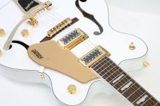 Gretsch G5422TG Electromatic Classic Hollow Body Double-Cut with Bigsby and Gold Hardware / Snowcrest White_2