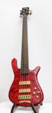 Warwick Custom Shop Master Built Streamer Stage I 5st Broad Neck / Burgundy Red Transparent Satin_5