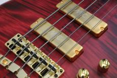 Warwick Custom Shop Master Built Streamer Stage I 5st Broad Neck / Burgundy Red Transparent Satin_6