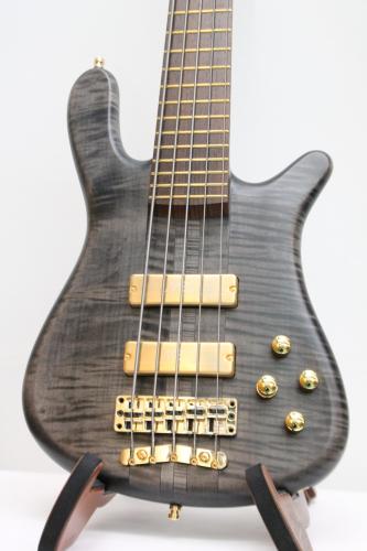 Warwick Custom Shop Master Built Streamer Stage I 5st Broad Neck / Nirvana Black Transparent Satin