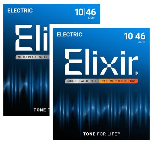Elixir NANOWEB LIGHT #12052 2pack【10-46/エレキギター弦/2個セット】