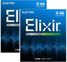 Elixir OPTIWEB CUSTOM LIGHT #19027 2pack【09-46/エレキギター弦/2個セット】