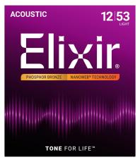 Elixir NANOWEB PHOSPHOR BRONZE LIGHT #16052【12-53/アコースティックギター弦】