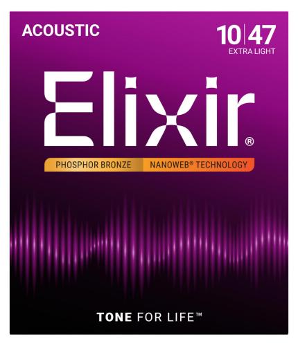 Elixir NANOWEB PHOSPHOR BRONZE EXTRA LIGHT #16002【10-47/アコースティックギター弦】