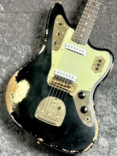 Fender Custom Shop Custom Build 1962 Jaguar Heavy Relic Black Over Olympic White ≒3.84kg #R149728