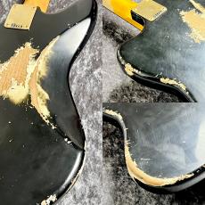 Fender Custom Shop Custom Build 1962 Jaguar Heavy Relic Black Over Olympic White ≒3.84kg #R149728_8