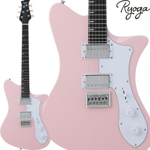 RYOGA SKATER Shell Pink エレキギター ハムバッカー ベイクドメイプルネック ピンクスケーター